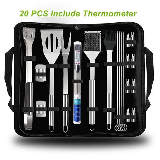BBQ Tools Set Barbecue Utensil Accessoriesthermometer Barbeque Grilling Accessories Outdoor Gril Tools Set Bbq Utensil Set