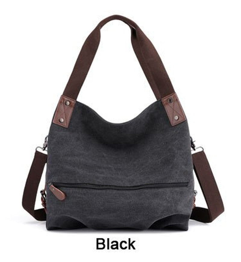 Canvas Women Bag Vintage Large Canvas Bag for Women Tote Bag Hobo Leather Shoulder Handbag Fur Bags Ladies Cute Shoulder Bag