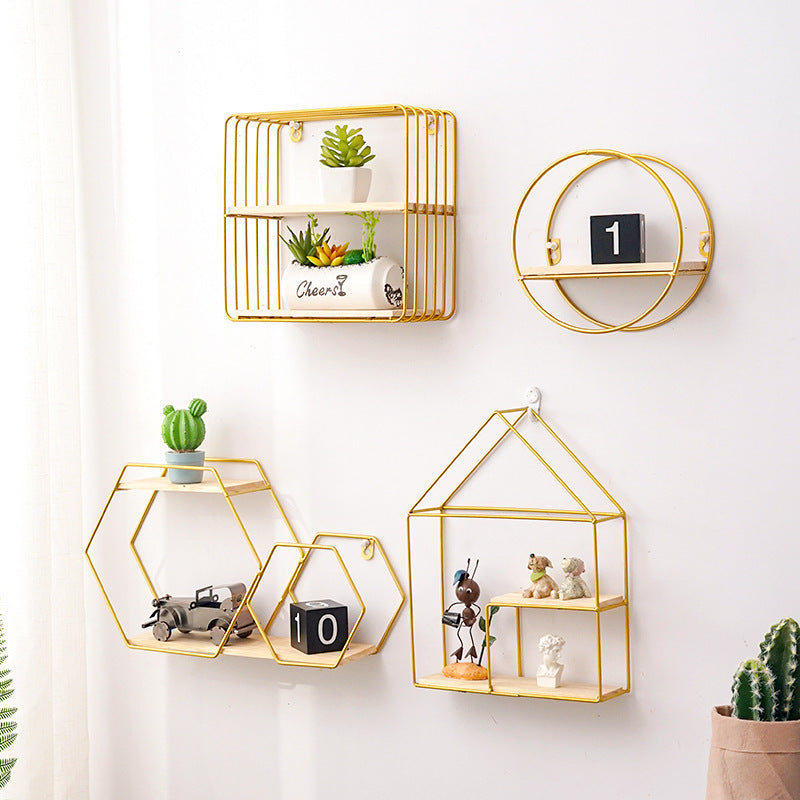 Metal Geometric wall Shelves