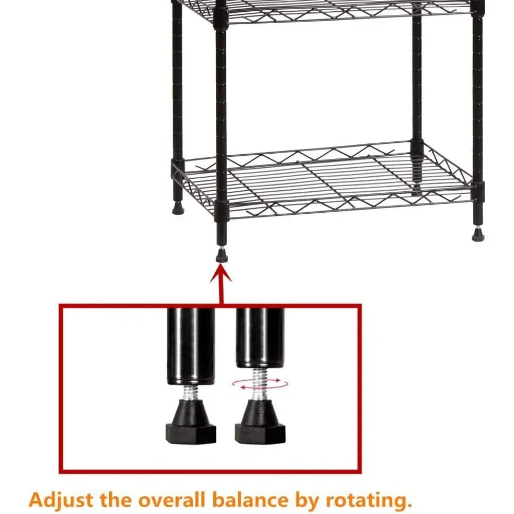 6 Wire Shelving Steel Storage Rack Adjustable Unit Shelves for Laundry Bathroom Kitchen Pantry Closet, Storage Organization