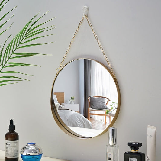 Metal wrought iron wall mirror