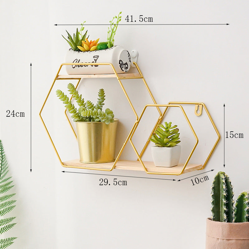 Metal Geometric wall Shelves