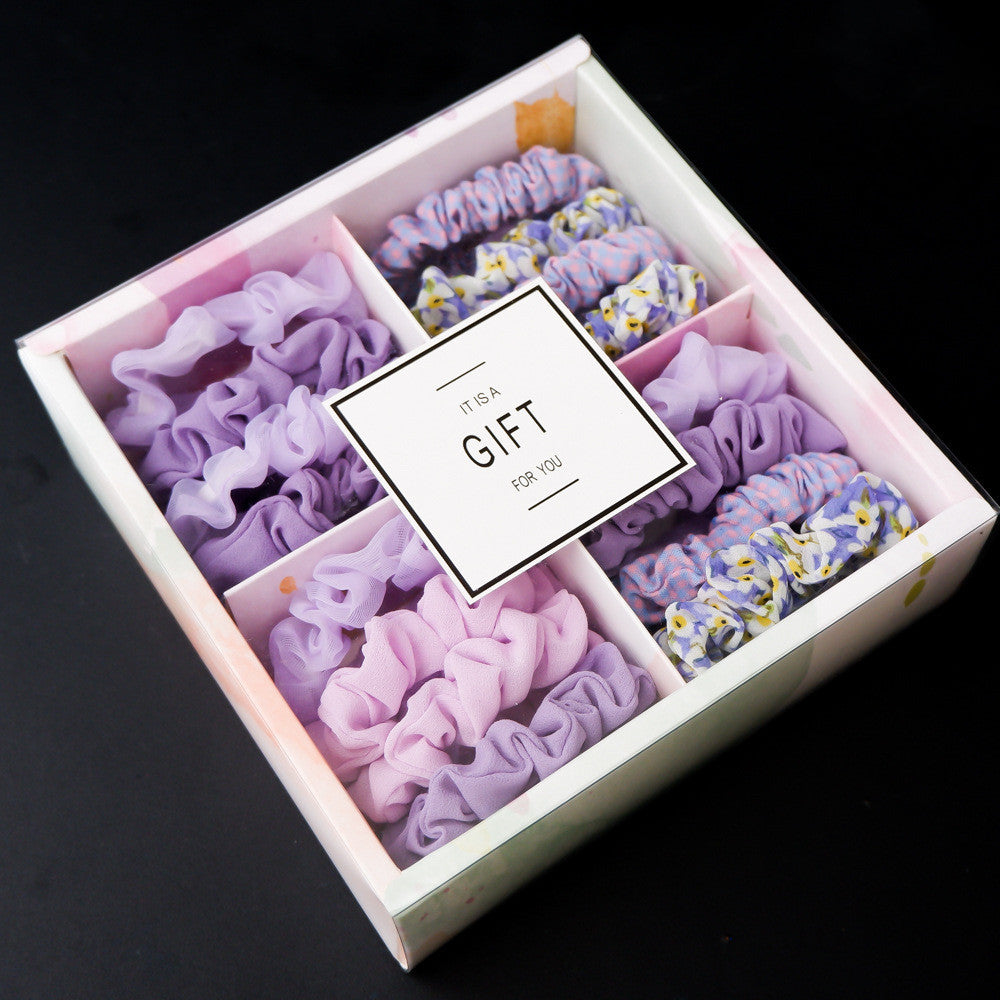 Girls' Popular Large Intestine Hair Rope Hair Tie Gift Box