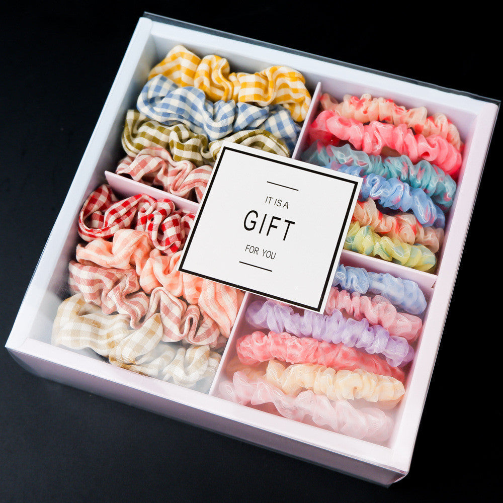 Girls' Popular Large Intestine Hair Rope Hair Tie Gift Box