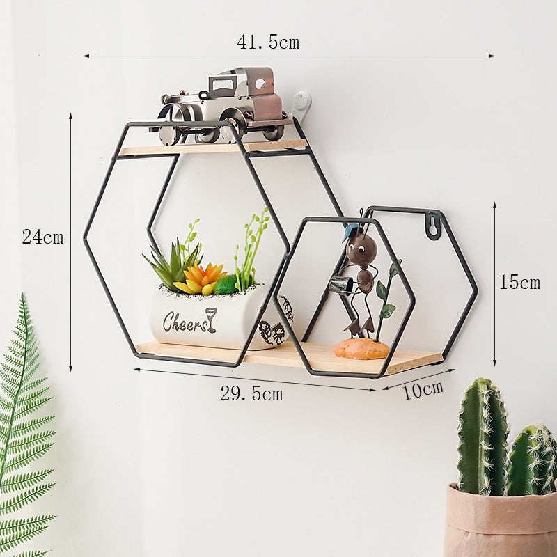 Metal Geometric wall Shelves