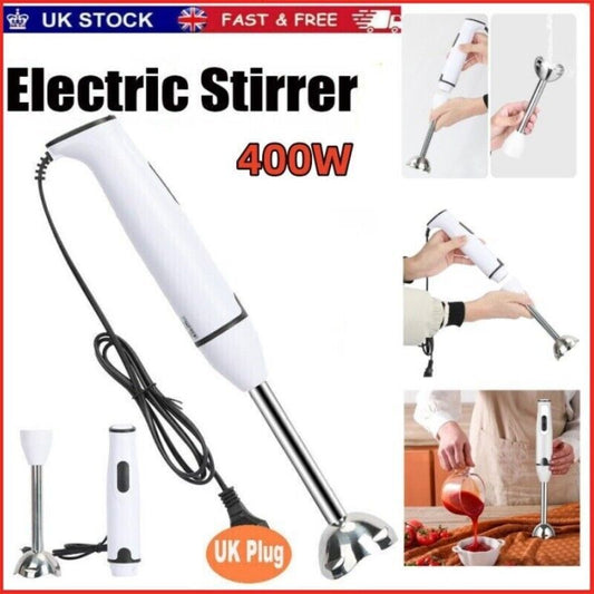 Hand Blender 400W Electric Stick Blender Curry Puree Food Mixer And Liquidiser