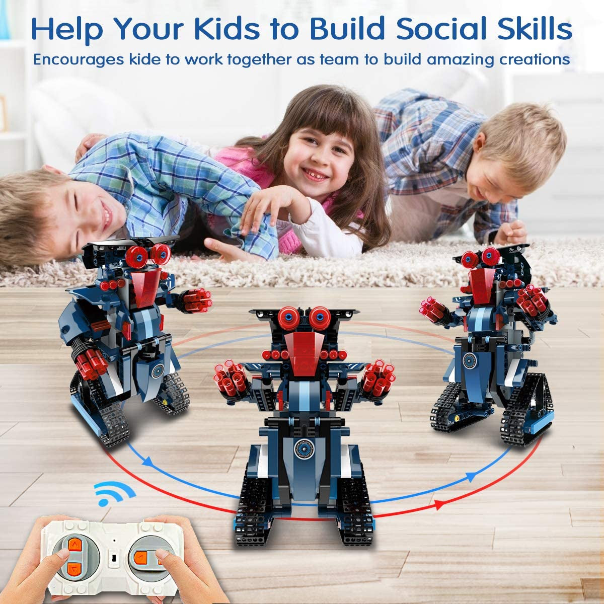 STEM Robot Building Kit,  Remote and APP Controlled Educational Robots Science Kits STEM Projects for Kids Ages 8-12 Rechargeable Learning Building Toys for Boys Girls Gift