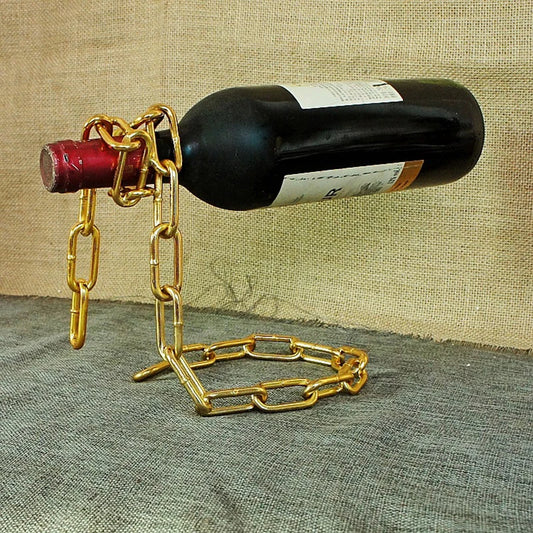 Metal Hanging Suspension Chain Wine Racks European Retro Creative Handmade Restaurant Bar Stand Bracket Display Stand