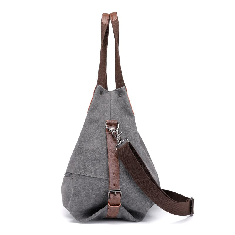 Canvas Women Bag Vintage Large Canvas Bag for Women Tote Bag Hobo Leather Shoulder Handbag Fur Bags Ladies Cute Shoulder Bag