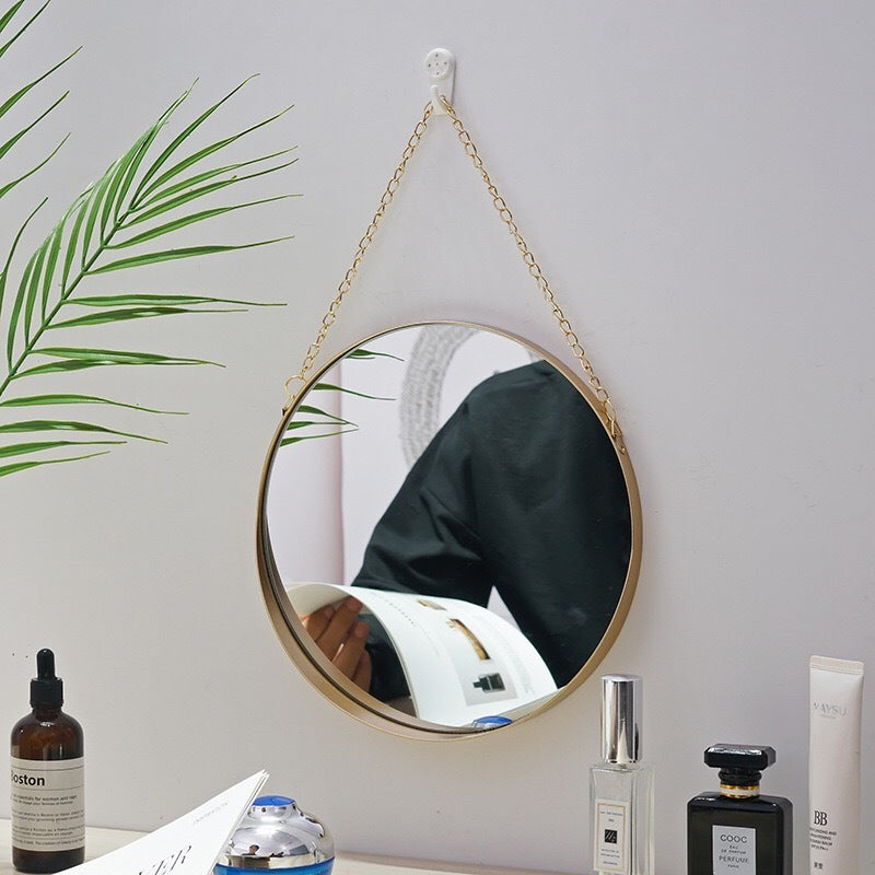 Metal wrought iron wall mirror