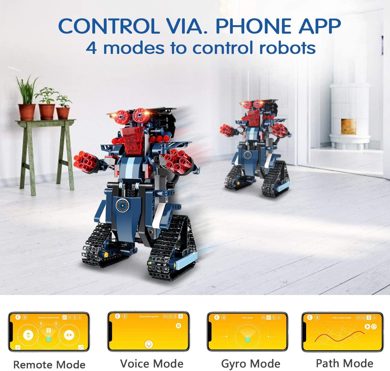 STEM Robot Building Kit,  Remote and APP Controlled Educational Robots Science Kits STEM Projects for Kids Ages 8-12 Rechargeable Learning Building Toys for Boys Girls Gift