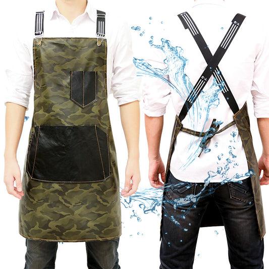 Waterproof Apron Camouflage Household Work Clothes