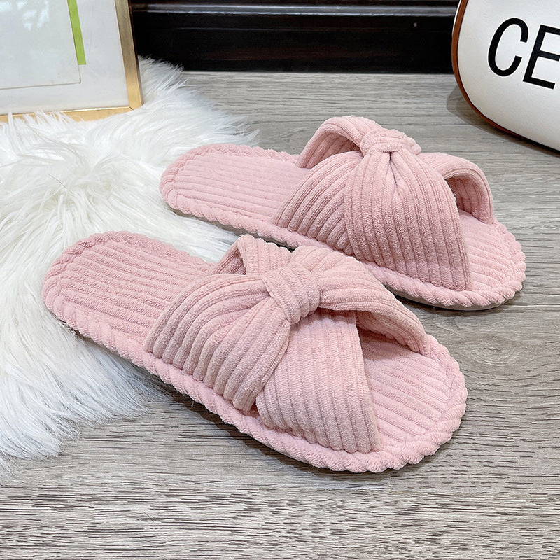 Cute Indoor Soft Bottom Comfortable Cotton And Linen Slippers