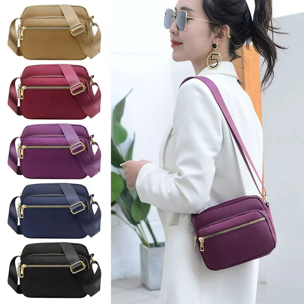 Women Nylon Crossbody Bags Purses and Handbags Casual Messenger Bag Waterproof Crossbody Purse for Girls, Red