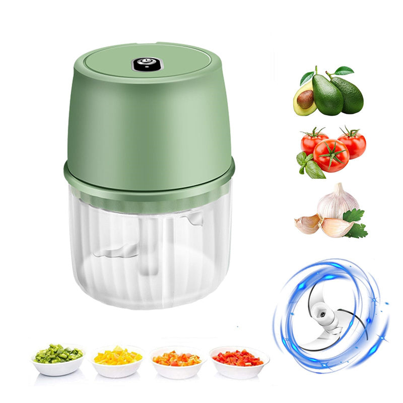 USB Rechargeable Electric Garlic Press Portable Wireless Food Chopper Mini Complementary Food Mixer Kitchen Gadgets