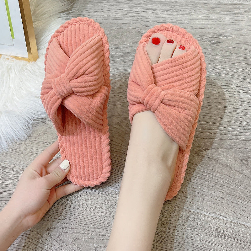 Cute Indoor Soft Bottom Comfortable Cotton And Linen Slippers