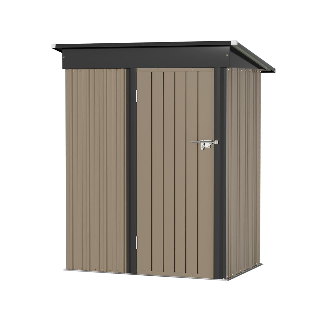 5×3 Ft.Patio Metal Shed, Lockable Garden Shed for Outdoor Backyard Patio Storage