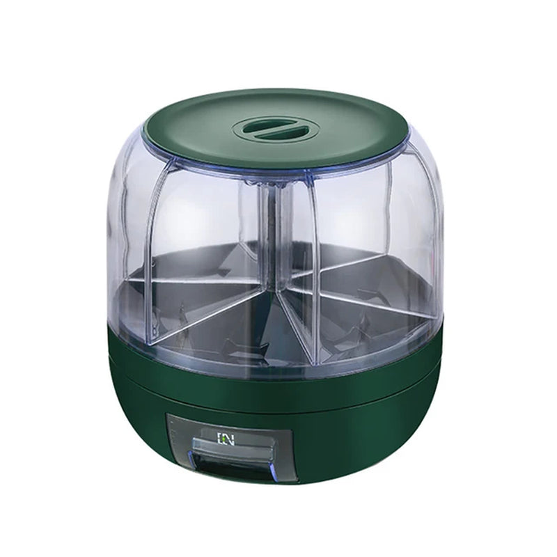 360 Degree Rotating Rice Dispenser Sealed Dry Cereal Grain Bucket Dispenser Moisture-Proof Kitchen Food Container Storage Box