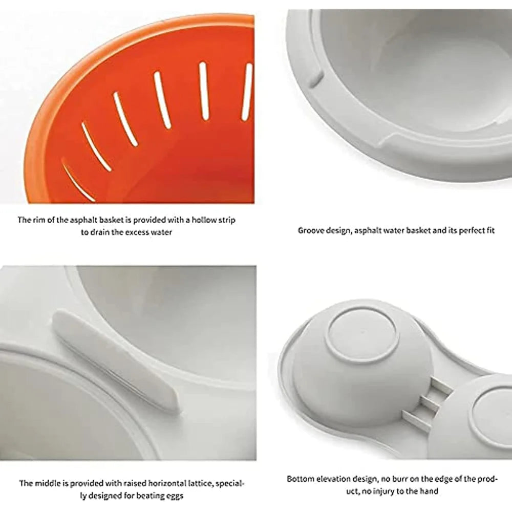 Draining Egg Boiler for Microwave, Perfect Double Egg Poacher, Silicone Egg Boiler Cups, Double Egg Cups for Boiled Eggs