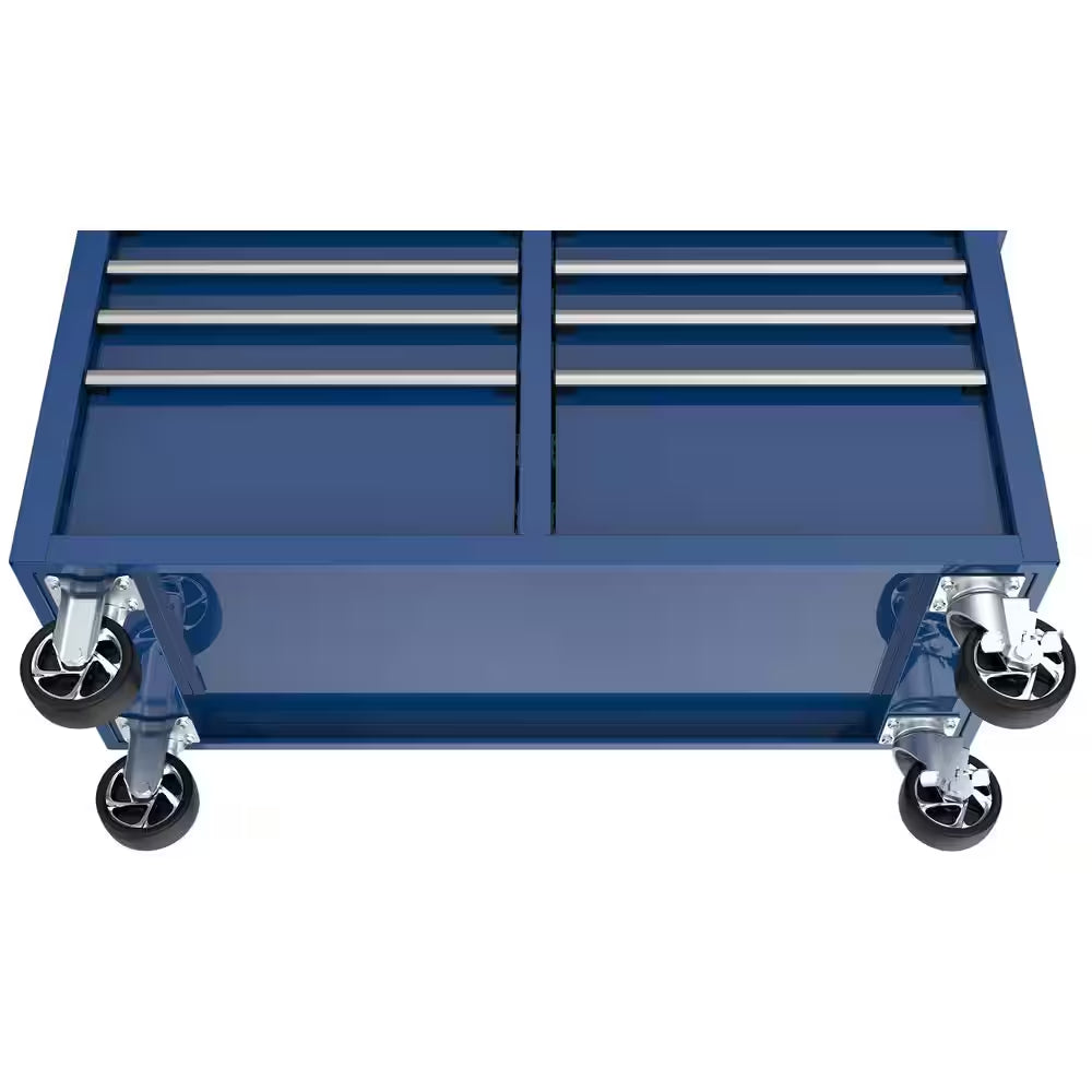 Tool Storage 46 In. W Gloss Blue Mobile Workbench Cabinet