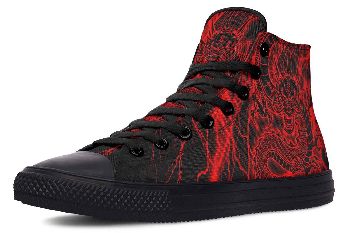 Men's Fashion Color Printing High-top Canvas Shoes