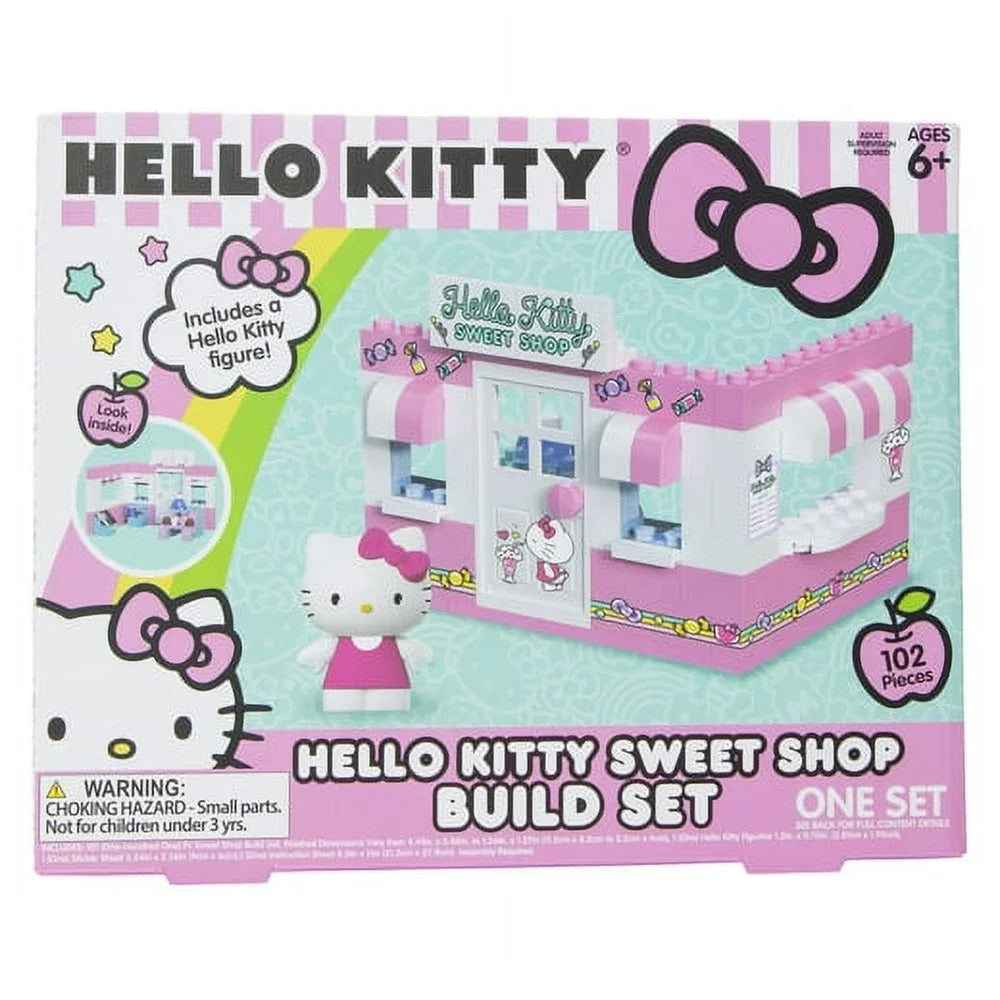 Hello Kitty Build Set & Figure - Sweet Shop - 102 Piece Build Set - Ages 6+