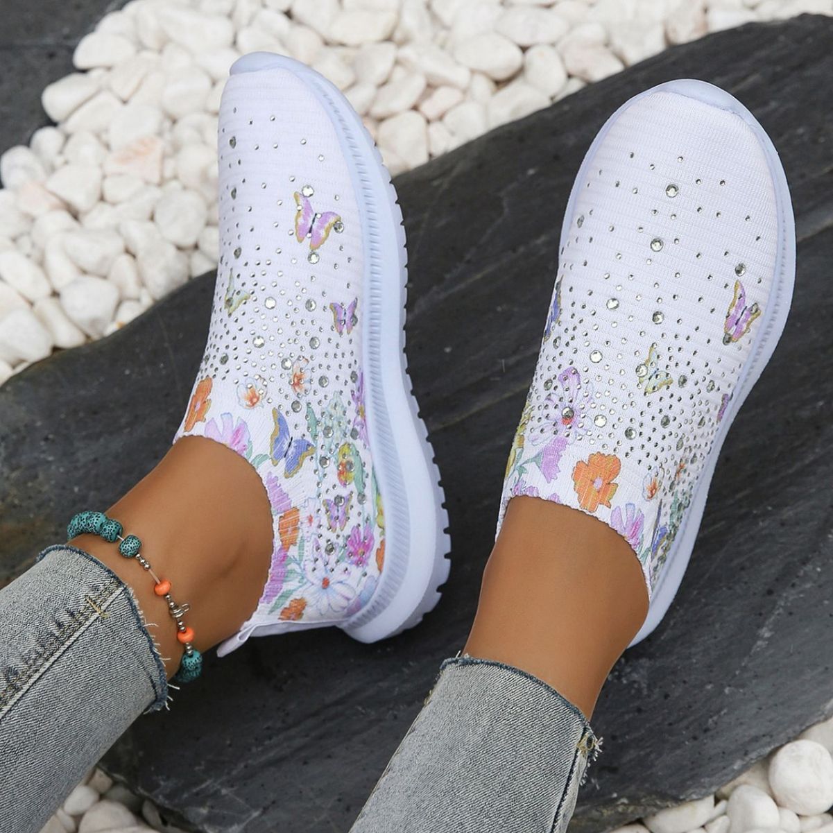 Women's Running Shoes Printed Flowers