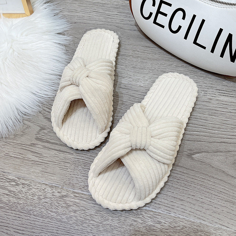 Cute Indoor Soft Bottom Comfortable Cotton And Linen Slippers