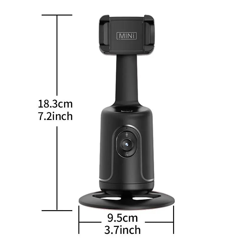 Portable Retro Handheld Video Recording Tool, 1 Piece 360° Rotatable Auto Face Tracking Gimbal Stabilizer for Phone Camera, Phone Accessories, Vlogging Equipment