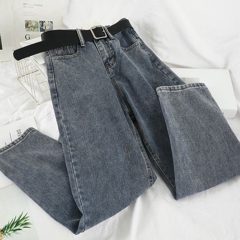 High Waist Jeans Women Straight Harem