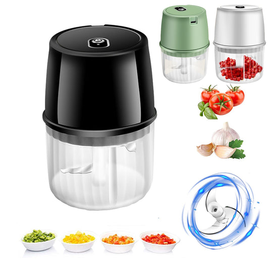 USB Rechargeable Electric Garlic Press Portable Wireless Food Chopper Mini Complementary Food Mixer Kitchen Gadgets