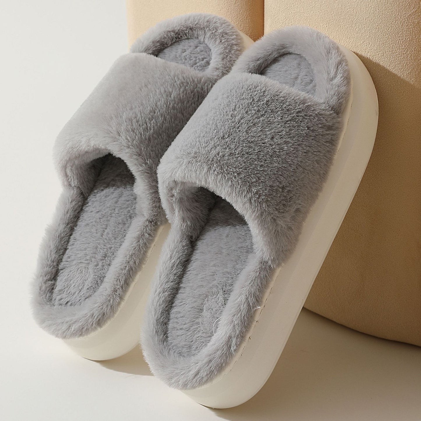 Thick-soled Eva Fluffy Slippers Women's