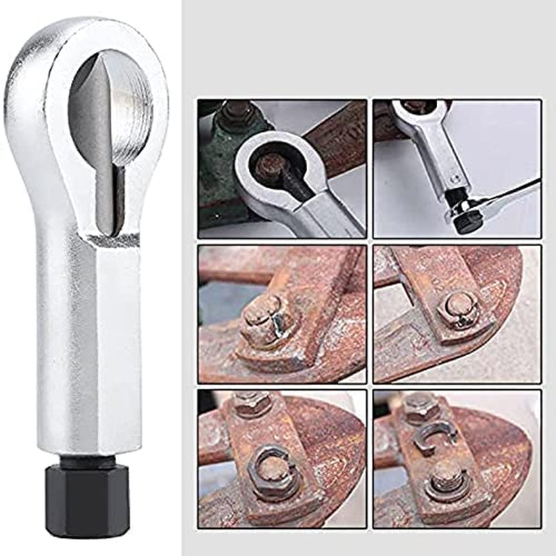 Metal Nut Splitter Breaker 3.15'' Long, Hand-Held Nut Splitter Cracker, 0.35''-0.47'' Diameter Universal Nut Cracker Remover Splitting Set for Rusted Broken Damaged Corroded Stuck Nuts