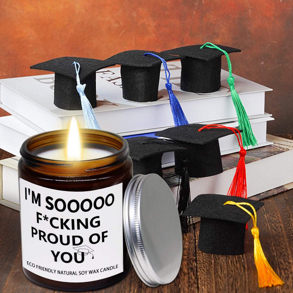 Graduation Gift for Her/Him, Sooooo Proud of You Graduation Candle Soy Wax Lavender Scented Candle for Party Decorations, High School College Grad Gift, Best Friend Gift, 15OZ, 100Hr Burn Time