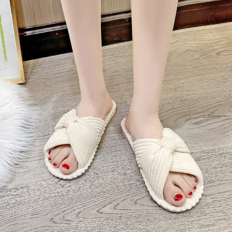 Cute Indoor Soft Bottom Comfortable Cotton And Linen Slippers