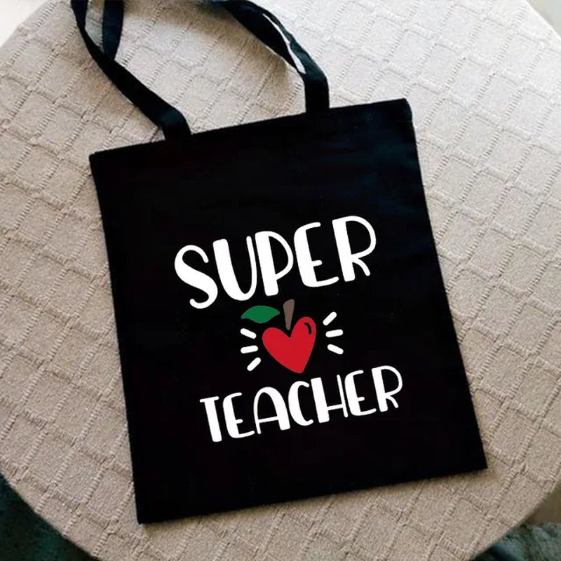 Teacher Love Inspire Women Shopper Shopping Bag Canvas Shoulder Bag Female Handbags Reusable Foldable Storage Tote Bag Best Gift