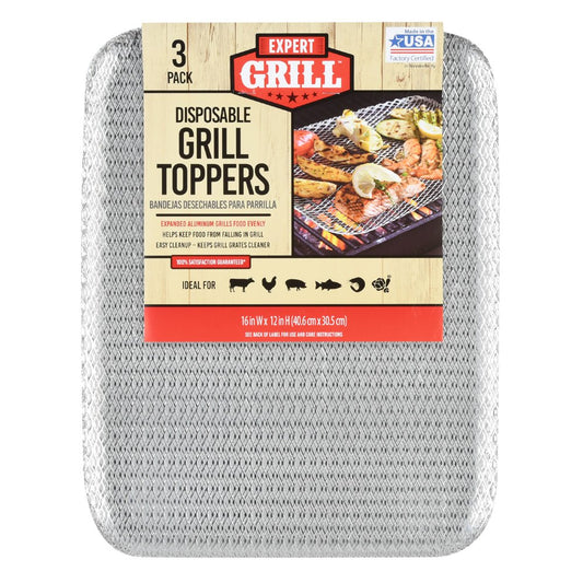 Disposable Grill Topper, 16" X 12", 3-Pack