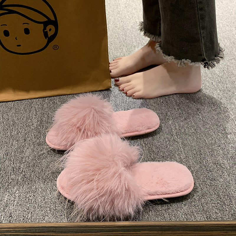 Fluffy Slippers Women's