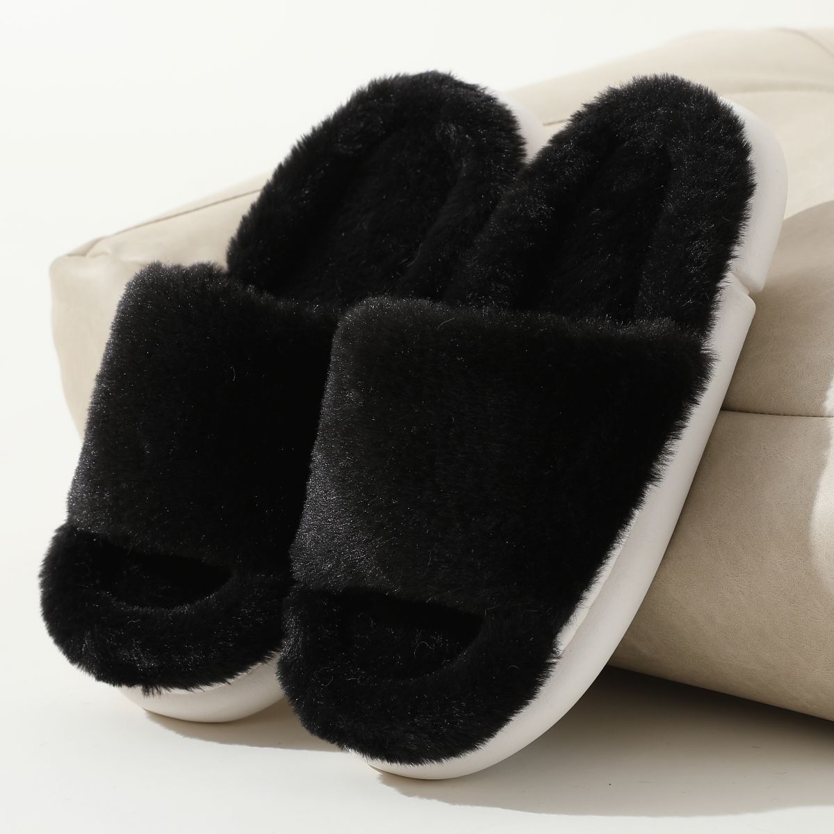 Thick-soled Eva Fluffy Slippers Women's