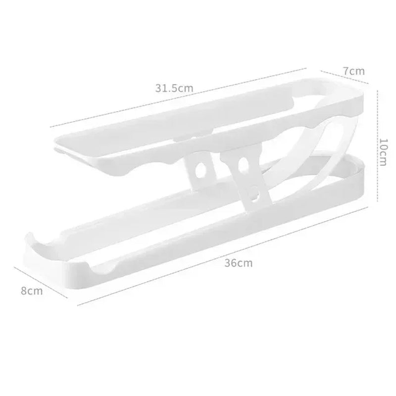 Automatic Scrolling Egg Rack Holder Storage Box Egg Basket Container Organizer Rolldown Refrigerator Egg Dispenser for Kitchen