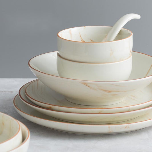 Marbled Ceramic Bowls And Dishes