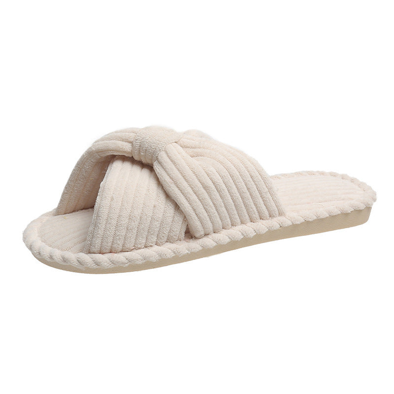 Cute Indoor Soft Bottom Comfortable Cotton And Linen Slippers