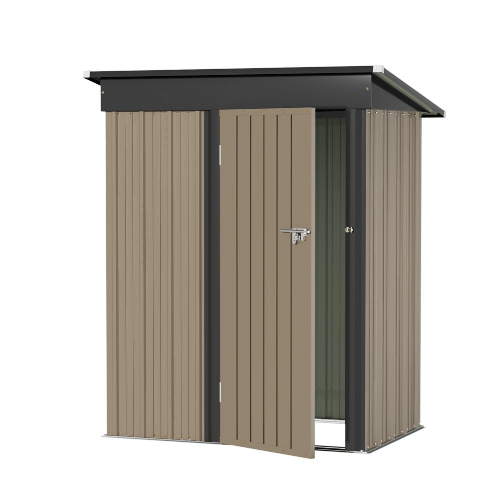 5×3 Ft.Patio Metal Shed, Lockable Garden Shed for Outdoor Backyard Patio Storage