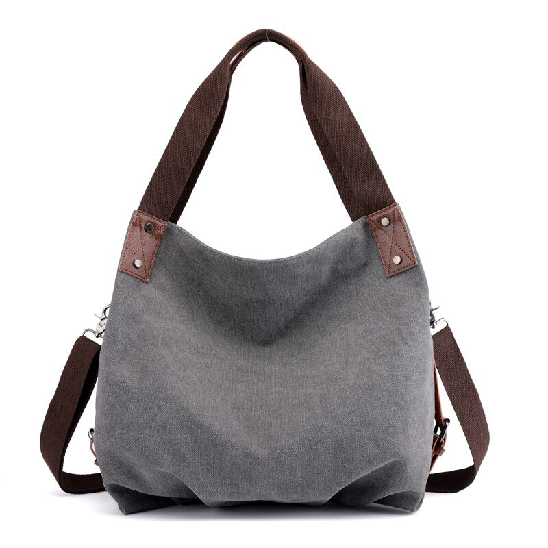 Canvas Women Bag Vintage Large Canvas Bag for Women Tote Bag Hobo Leather Shoulder Handbag Fur Bags Ladies Cute Shoulder Bag