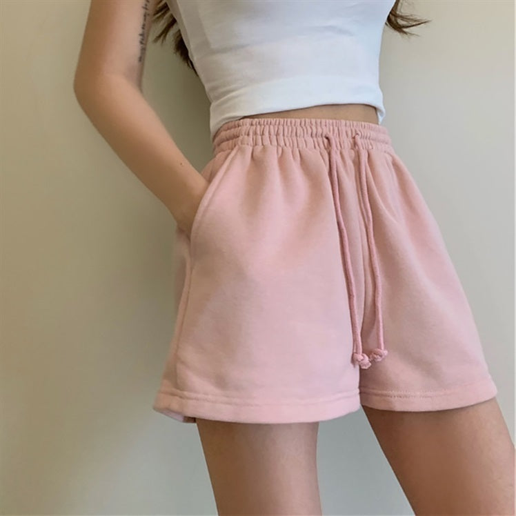 Shorts Women's High Waist Loose Straight Sports Pants