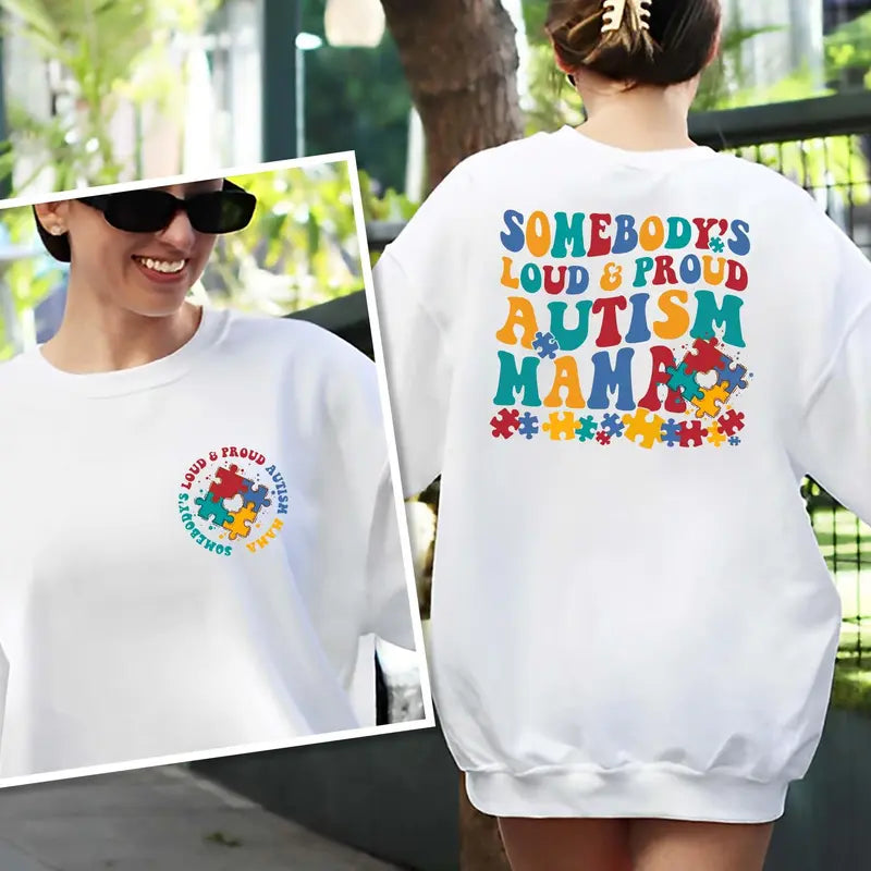 Somebody'S Loud & Proud Autism Mama Shirt, Neurodiversity Autism Awareness Shirt, Gift for Autism Mama, Mother'S Day Shirt, Proud Mama Shirt, Autism Shirt, Autism Mom Shirt, Autism Month, Infinity Autism, Autism Group Shirts