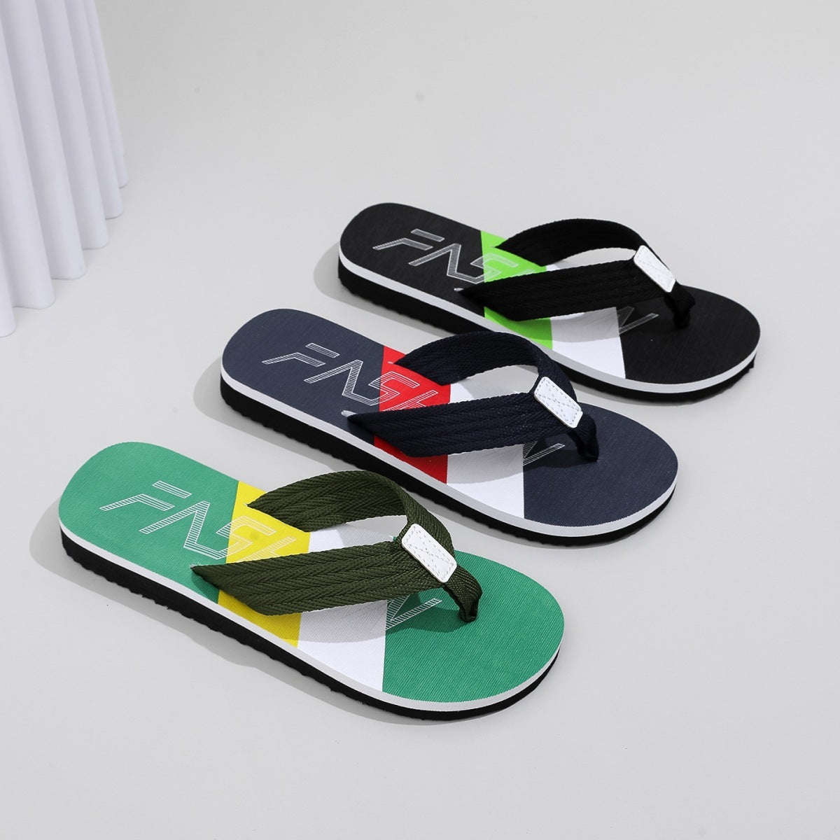 Colorblock Men's Summer Slippers