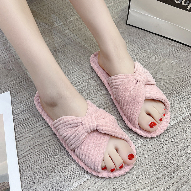 Cute Indoor Soft Bottom Comfortable Cotton And Linen Slippers