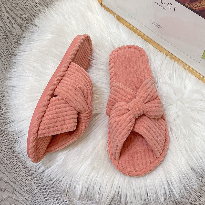 Cute Indoor Soft Bottom Comfortable Cotton And Linen Slippers