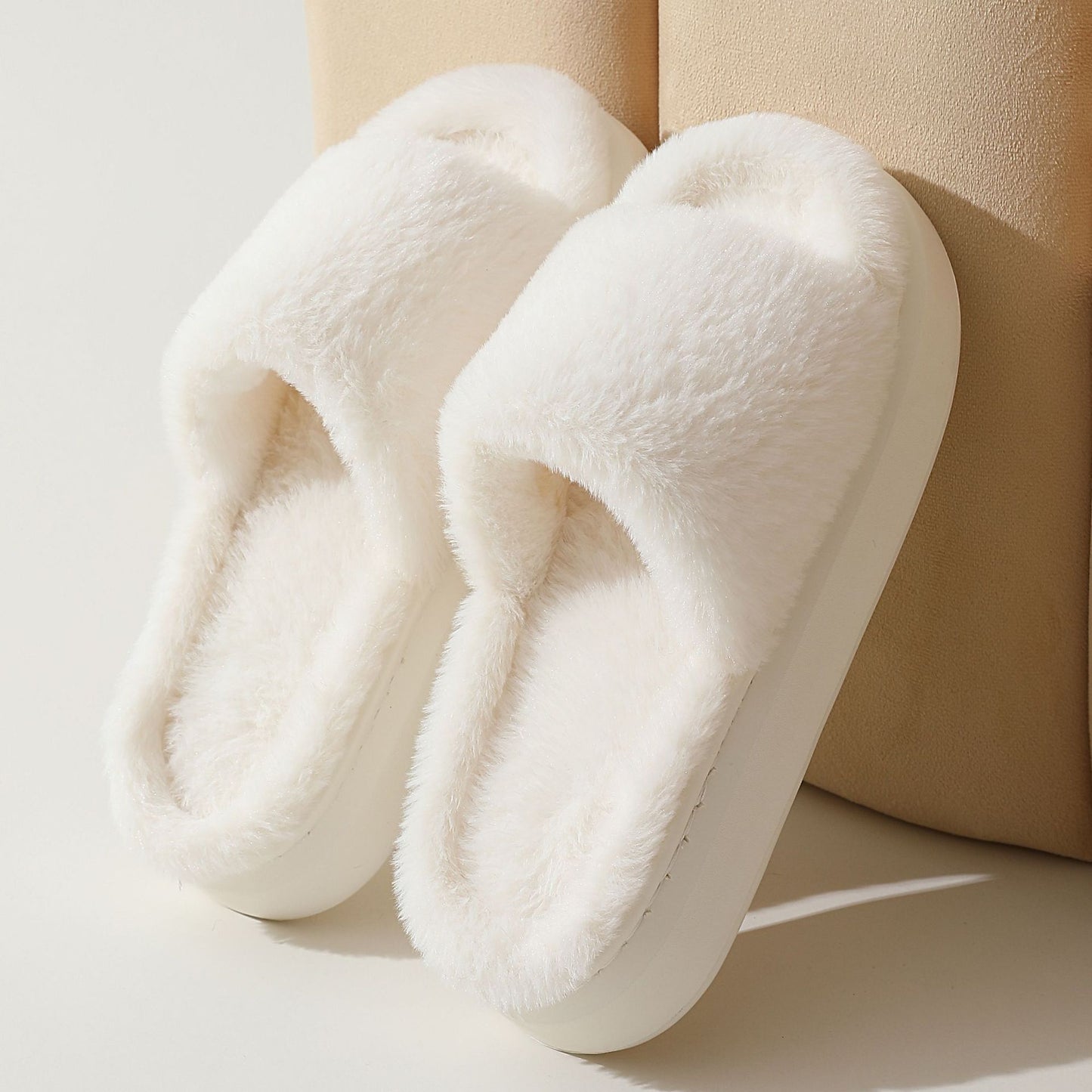 Thick-soled Eva Fluffy Slippers Women's